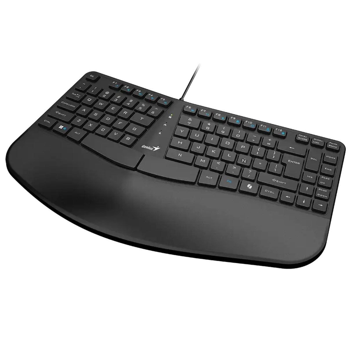 GENIUS - Teclado Ergonómico con apoya Muñecas Enterprise Copilot AI