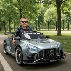 HOMEBRANDT - Auto Electrico Montable Niños Mercedes Amg Gt Batería Alta Duración