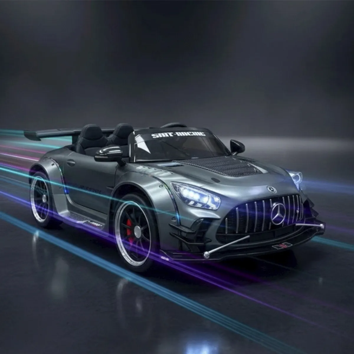 HOMEBRANDT - Auto Electrico Montable Niños Mercedes Amg Gt Batería Alta Duración