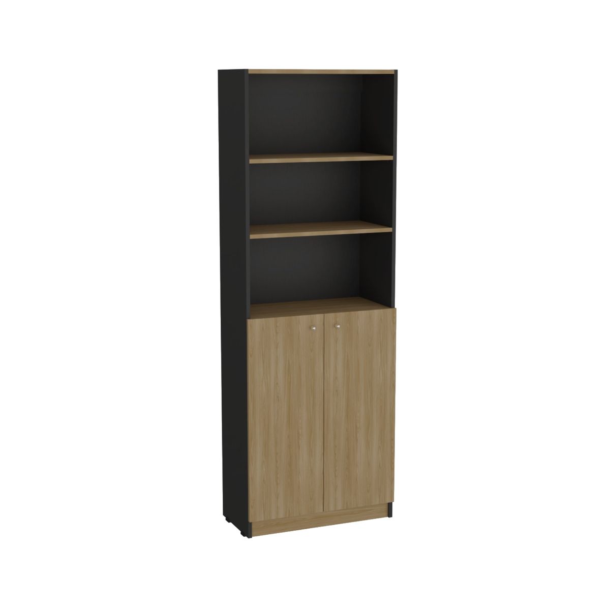 TUHOME - Estante 2 Puertas Home E4 180.6x62.8x31.4 Cm Wengue Y Fresno