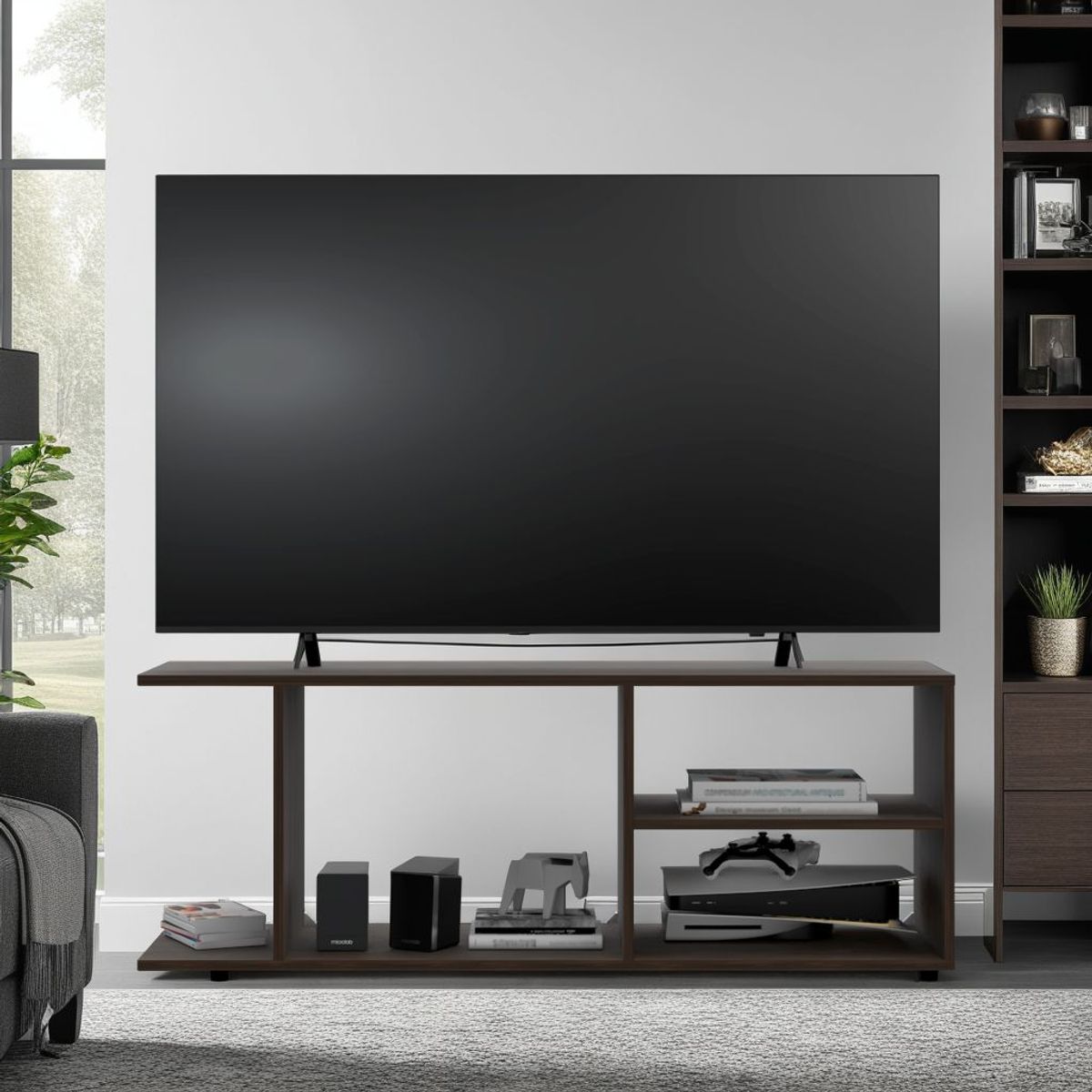 TUHOME - Estante 4 Repisas Home E3 180.6x62.8x29.9 Cm Wengue Y Milan