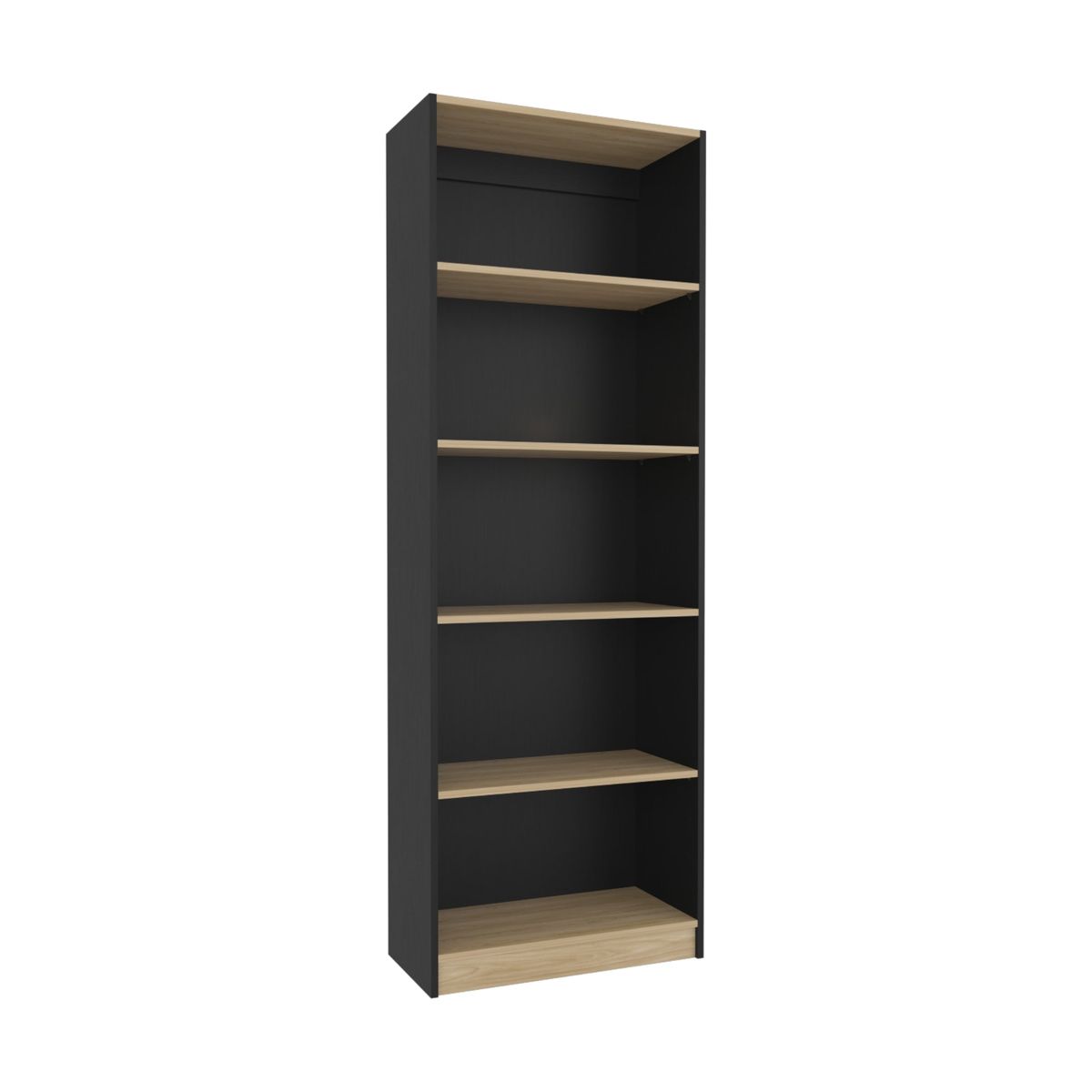 TUHOME - Estante 4 Repisas Home E3 180.6x62.8x29.9 Cm Wengue Y Fresno