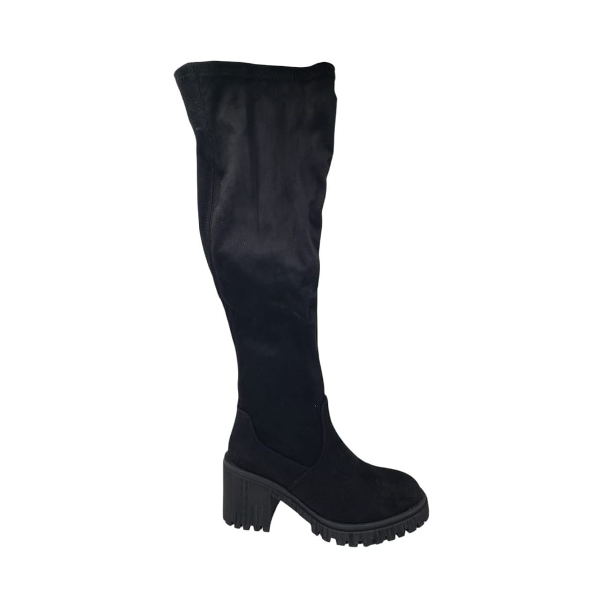 HERIEL - Bota Bucanera Negra Taco Mujer