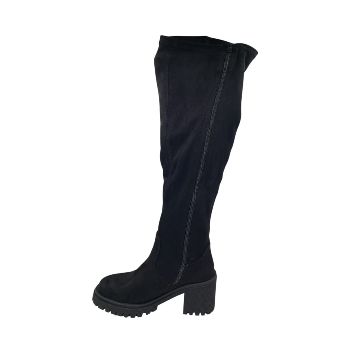 HERIEL - Bota Bucanera Negra Taco Mujer