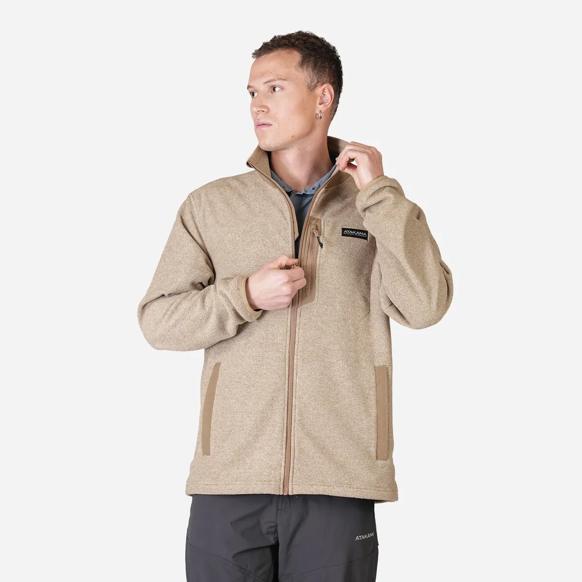 ATAKAMA OUTDOOR - Polar Hombre Full Zip Texturado Ventisquero Atakama Outdoor