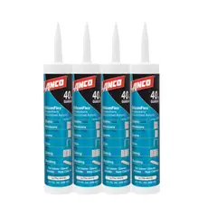 LANCO - 4x Silicona Sellador Acrílico Negro Siliconflex 300ml