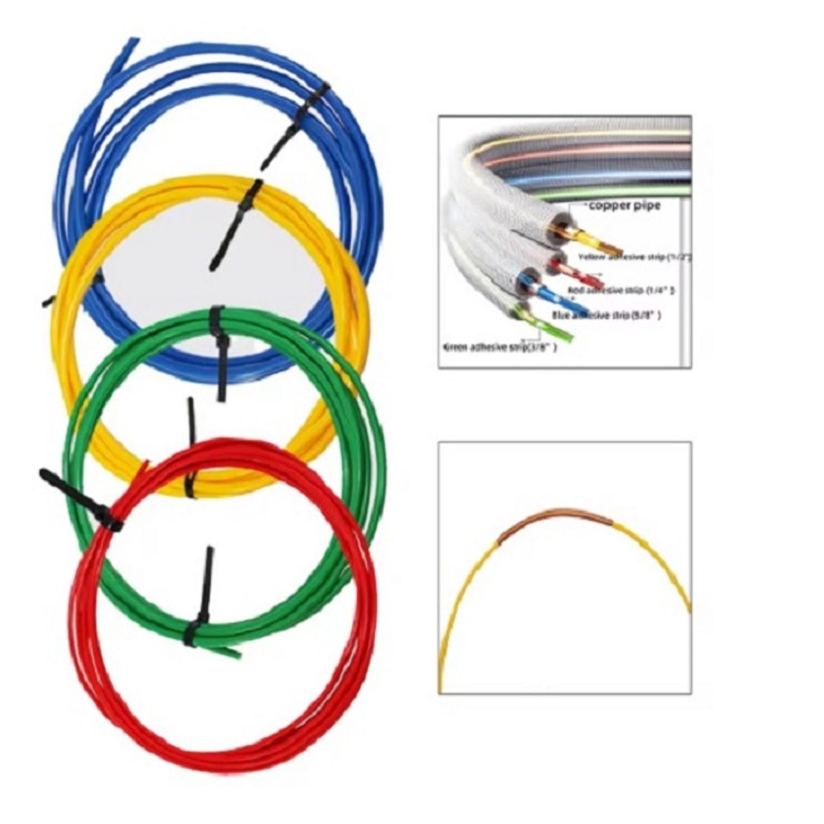 GENERICO - Dobladora De Tuberias De Cobre Pack 4 Unidades 1/4 Hasta 5/8 - Multicolor