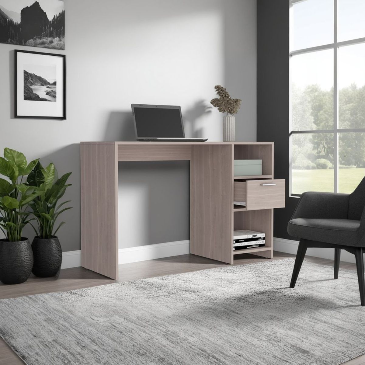 TUHOME - Escritorio 1 Cajon Omma 73x110x43.3 Cm Bardolino