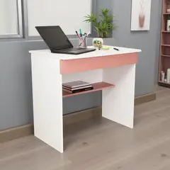 TUHOME - Escritorio 1 Cajon Ohio 73x80x49.8 Cm Blanco Y Arupo