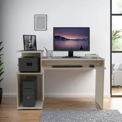 TUHOME - Escritorio Atlanter 815x120x46 Cm Rovere Y Blanco