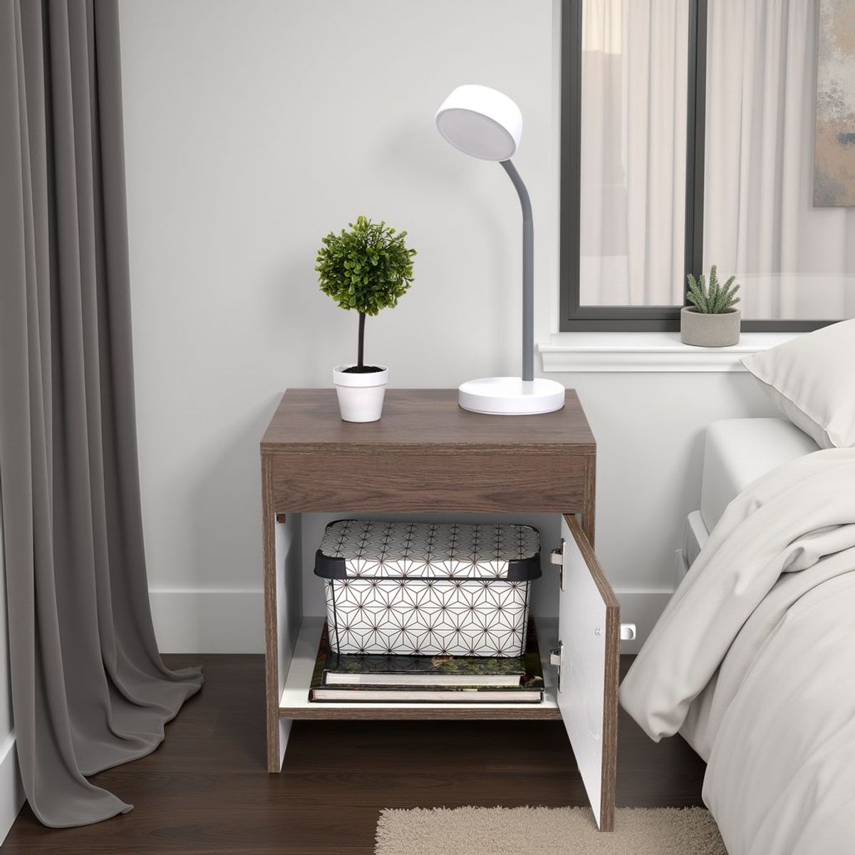 TUHOME - Escritorio 3 Cajones Eco 76.1x120.8x42.5 Cm Blanco