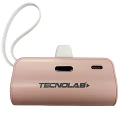 TECNOLAB - Powerbank 10000mAh 20W USB-C y Lightning Rosado - PS