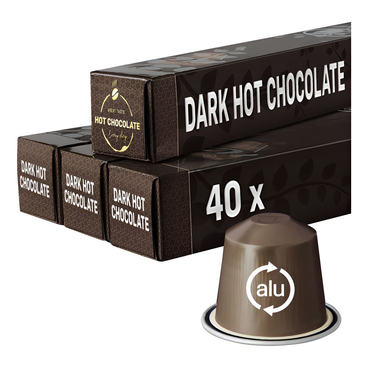 REAL COFFEE - Pack 40 Cápsulas Dark Chocolate Caliente