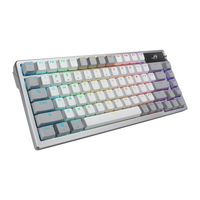 Teclado Gamer Inalámbrico ROG Azoth NX Snow, TKL 75 %, OLED, Español, Color Moonlight White