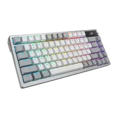 ASUS - Teclado Gamer Inalámbrico ROG Azoth NX Snow, TKL 75 %, OLED, Español, Color Moonlight White