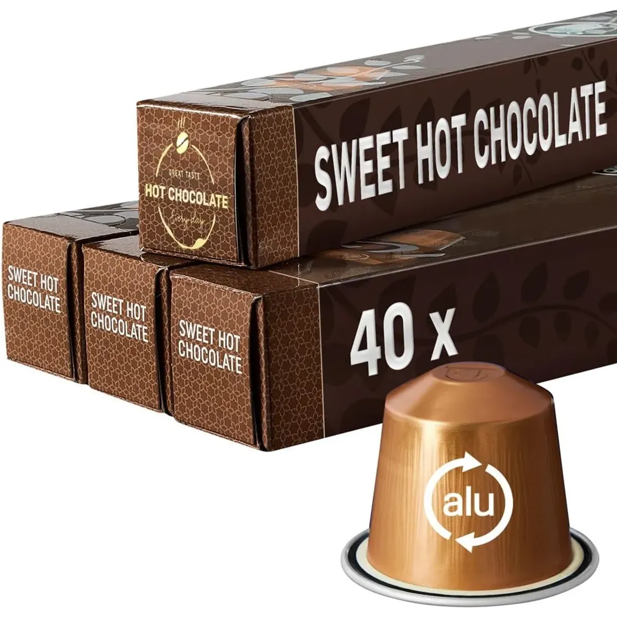 REAL COFFEE - Pack 40 Cápsulas Sweet Chocolate Caliente