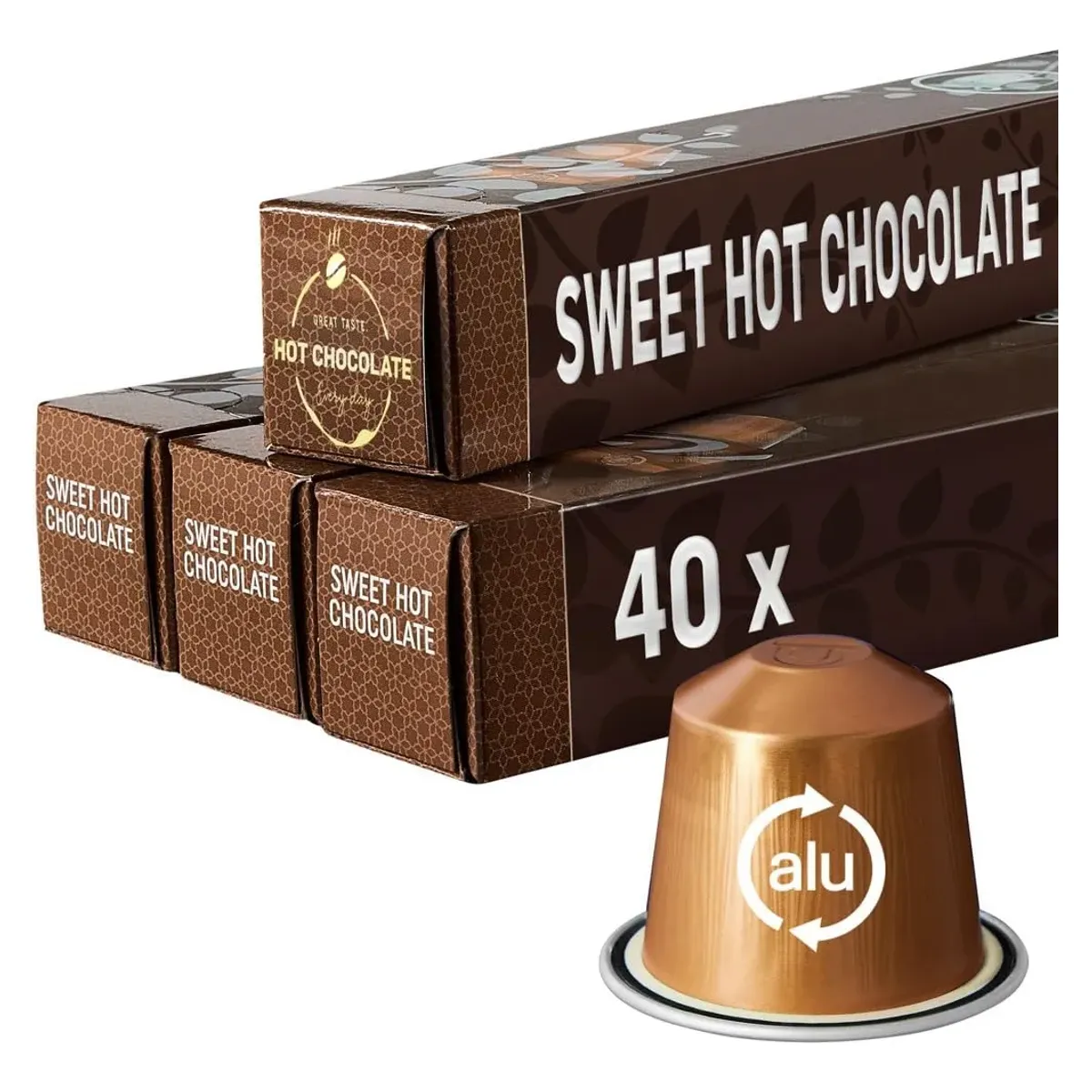 REAL COFFEE - Pack 40 Cápsulas Sweet Chocolate Caliente