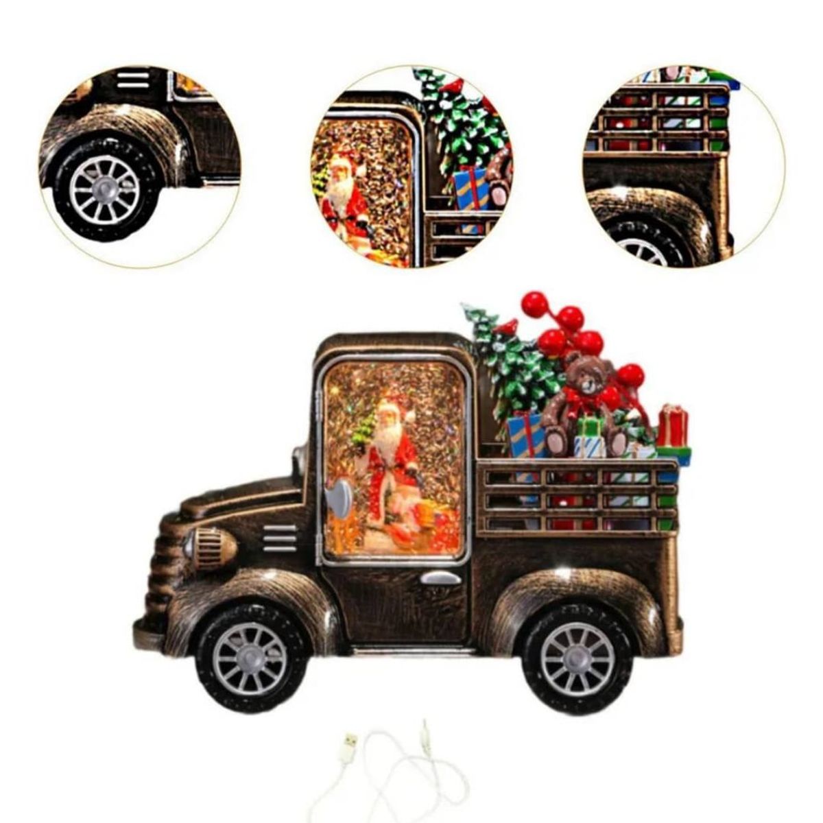 GENERICO - CAMIONETA NAVIDEÑA MUSICAL CON LUZ Y REGALOS