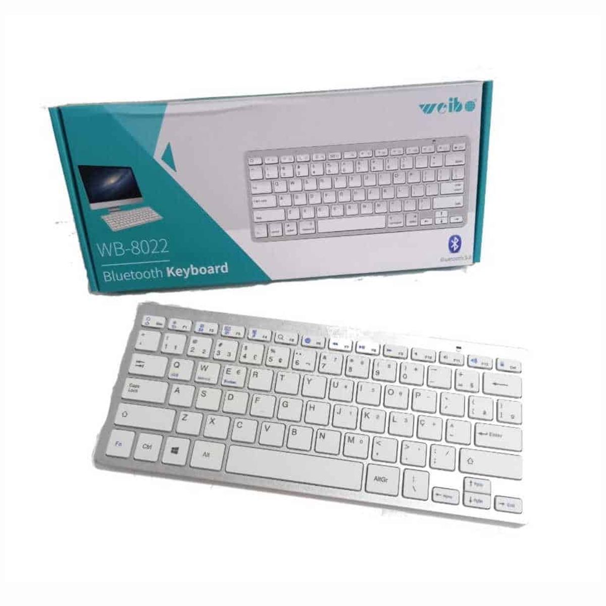 WEIBO - Teclado bluetooth Weibo WB-8022 ultradelgado