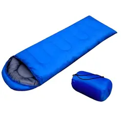 GENERICO - Saco De Dormir Camping Con Gorro Playa-cabaña Algodón Color Azul