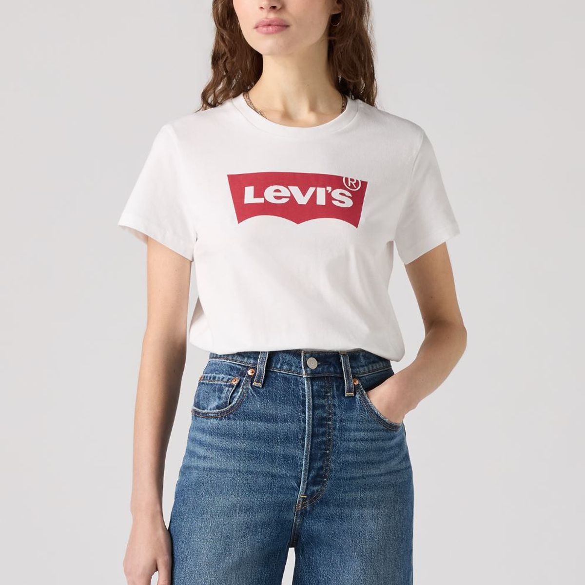 LEVIS - Polera Mujer Regular Fit Batwing Blanco Levis