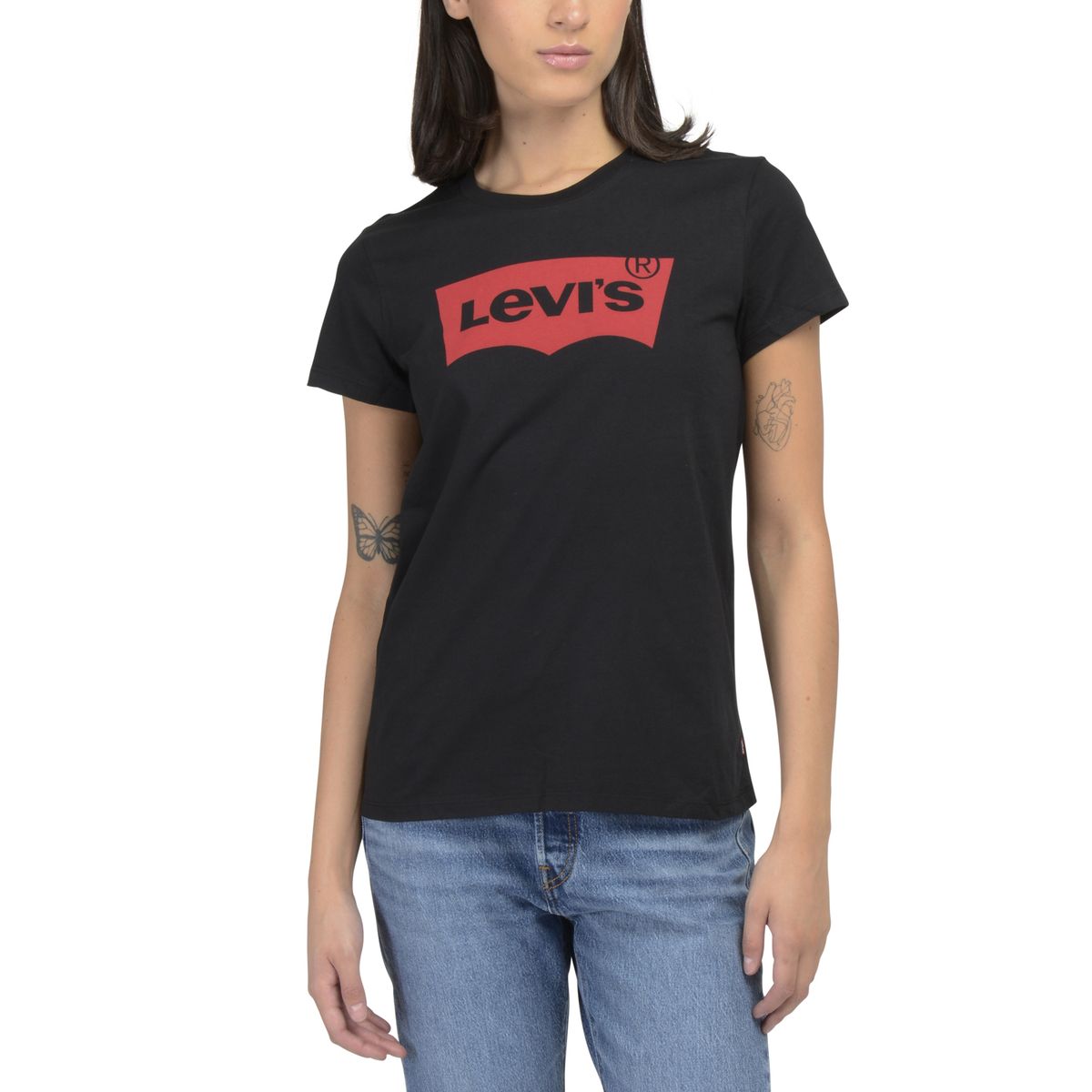 LEVIS - Polera Mujer Regular Fit Lisa Negro Levis