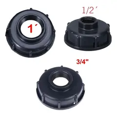 GENERICO - Tapas Ibc S60x6 Salida 1/2, 3/4 Y 1 Pulgada Pack 3 Unid. Nergo