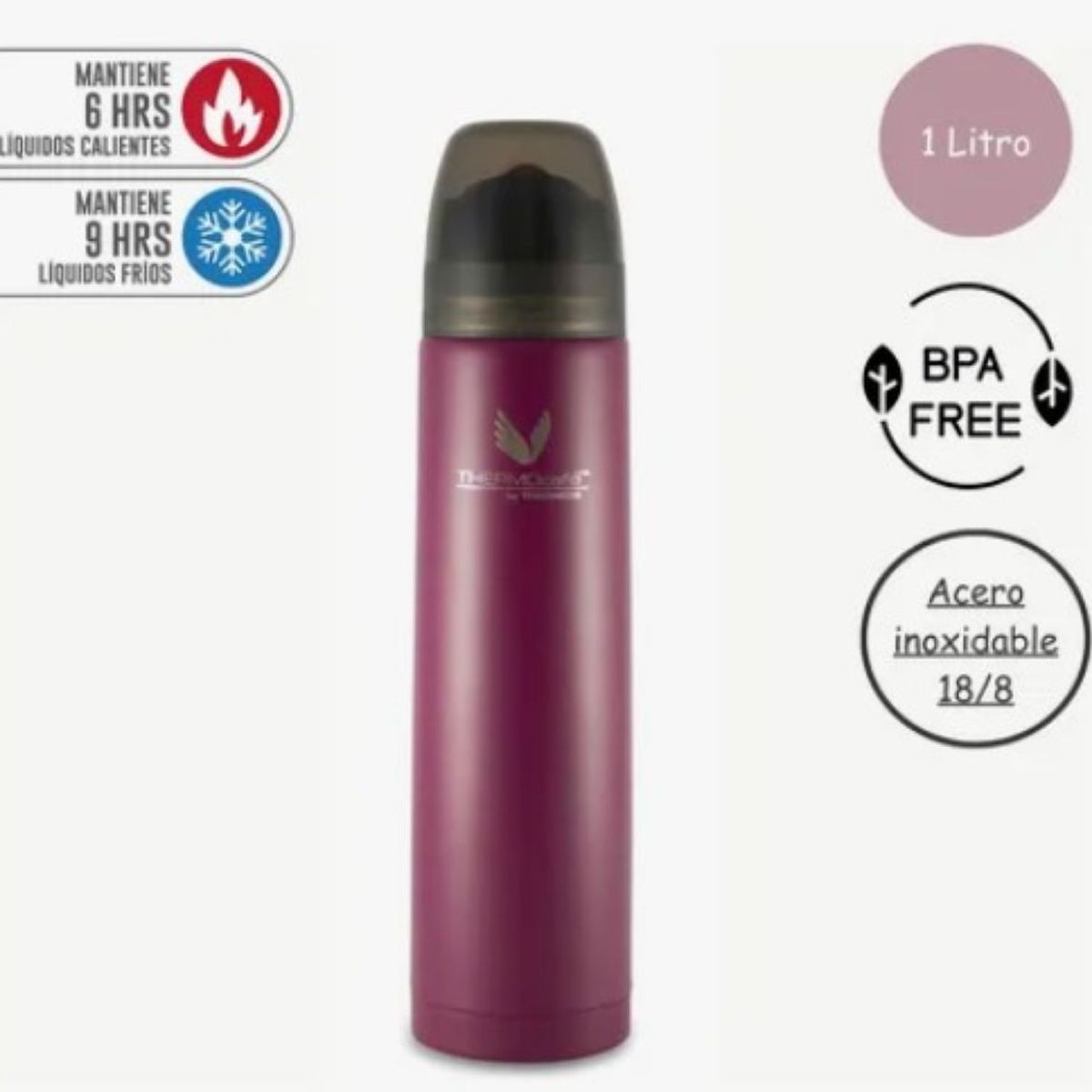 THERMOS - Termo Liquido Matero Thermos 1lt Acero Inoxidable Púrpura