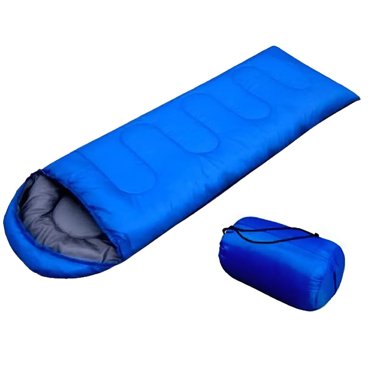 GENERICO - Saco De Dormir Camping Con Gorro Playa-cabaña Algodón Color Azul