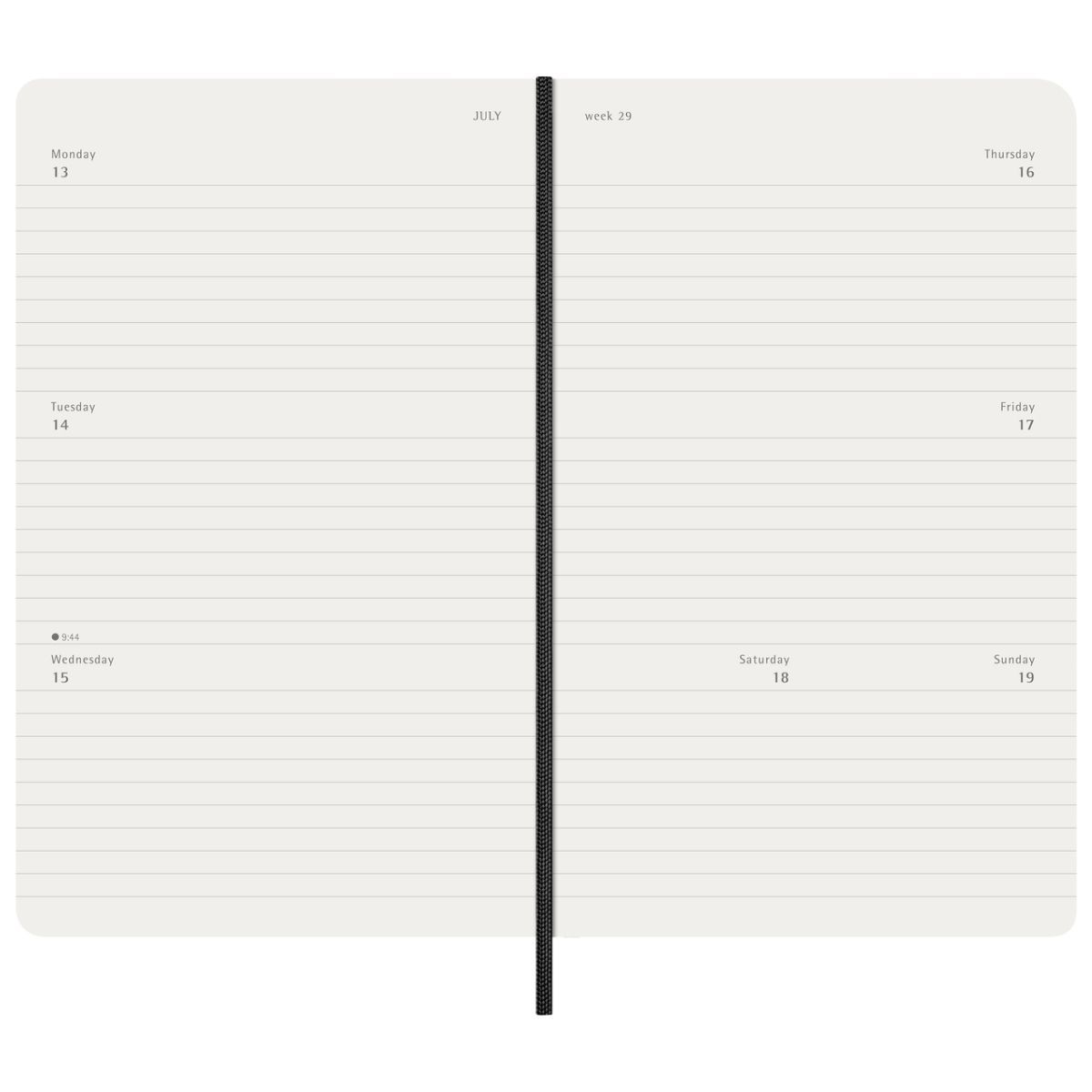 MOLESKINE - Agenda Moleskine 2026 - Semanal horizontal - T. dura - L