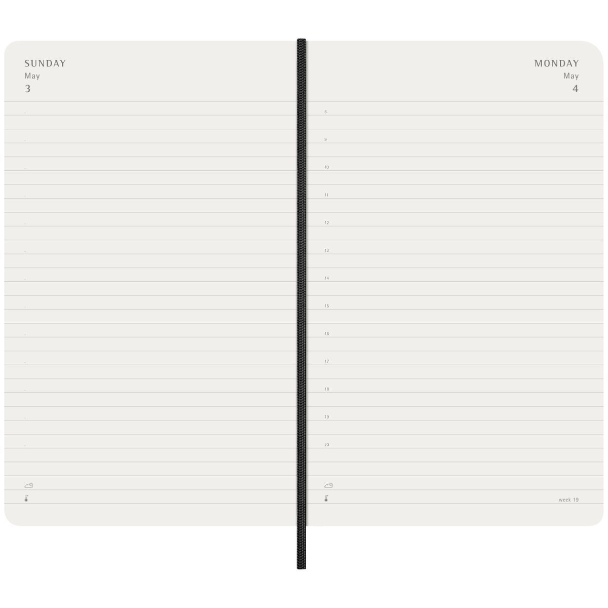 MOLESKINE - Agenda Moleskine 2026 - Diaria - Tapa dura - Large - Negro