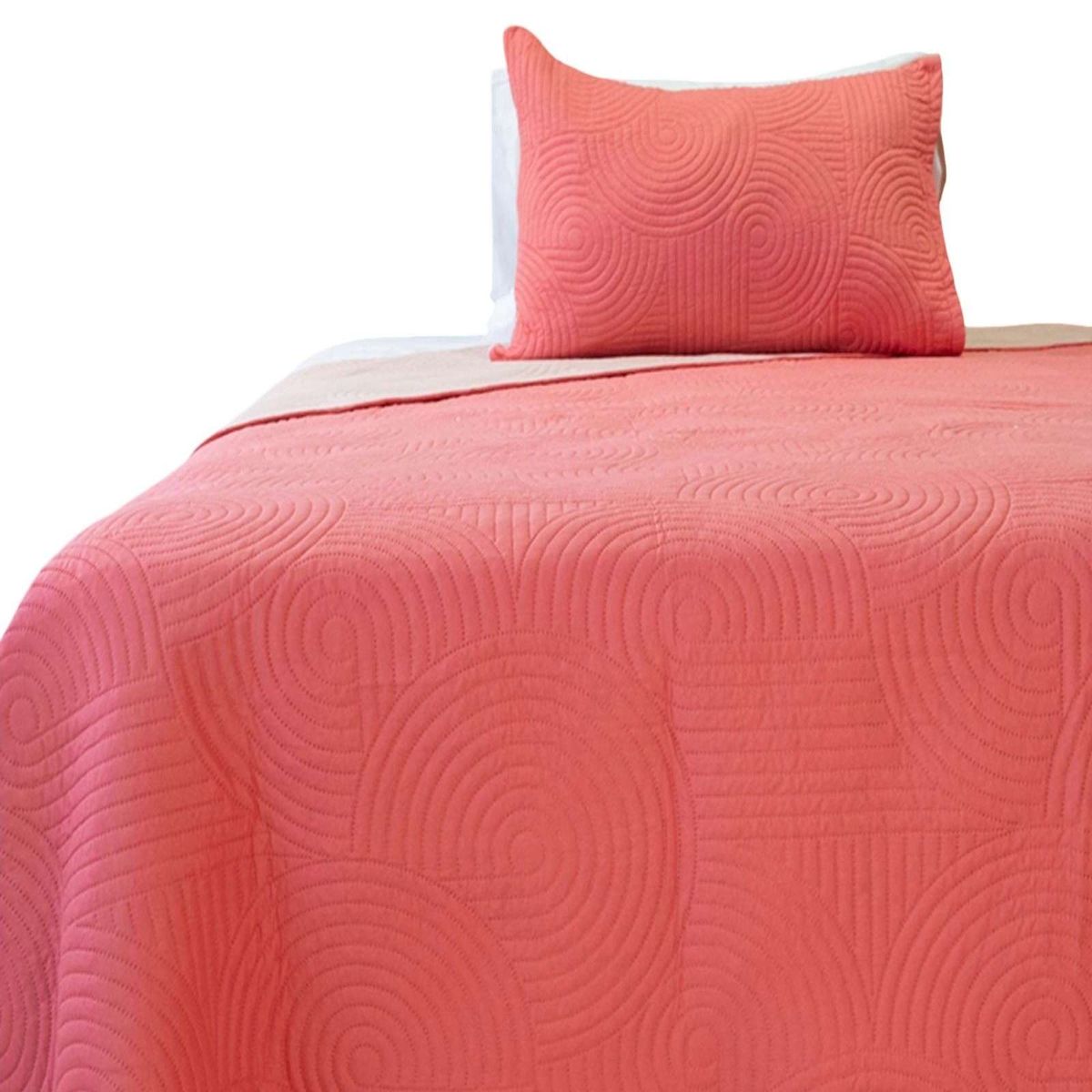 DORAL - Cubrecama Quilt Bicolor plaza y media Doral