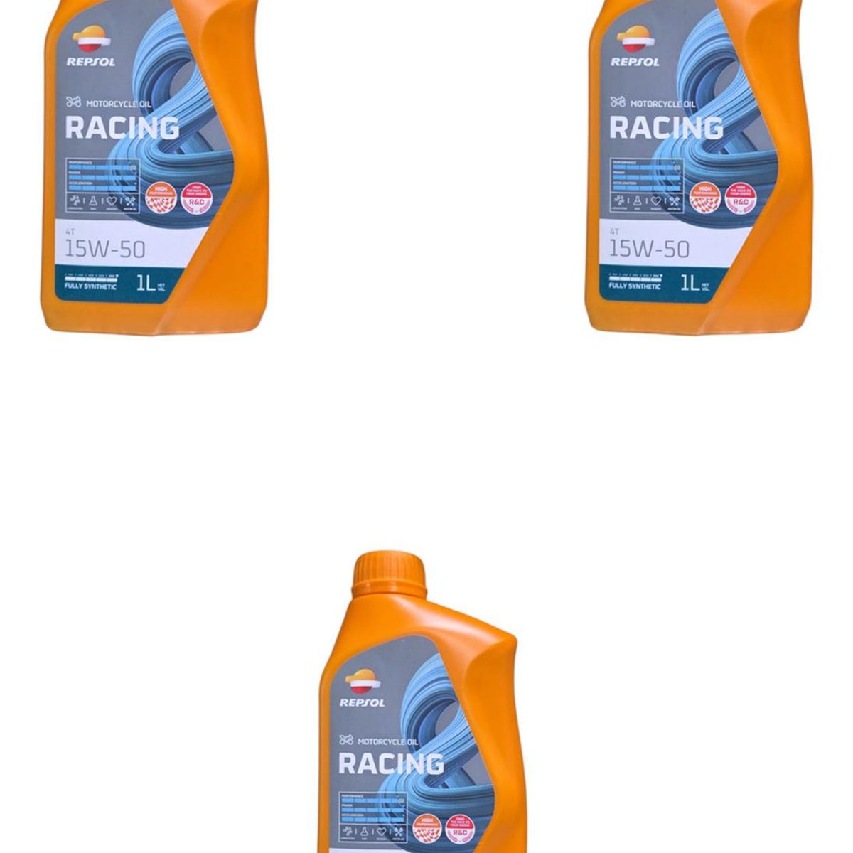 GENERICO - Aceite 15w50 Racing Moto Repsol Full Sintetico 4t Pack X3
