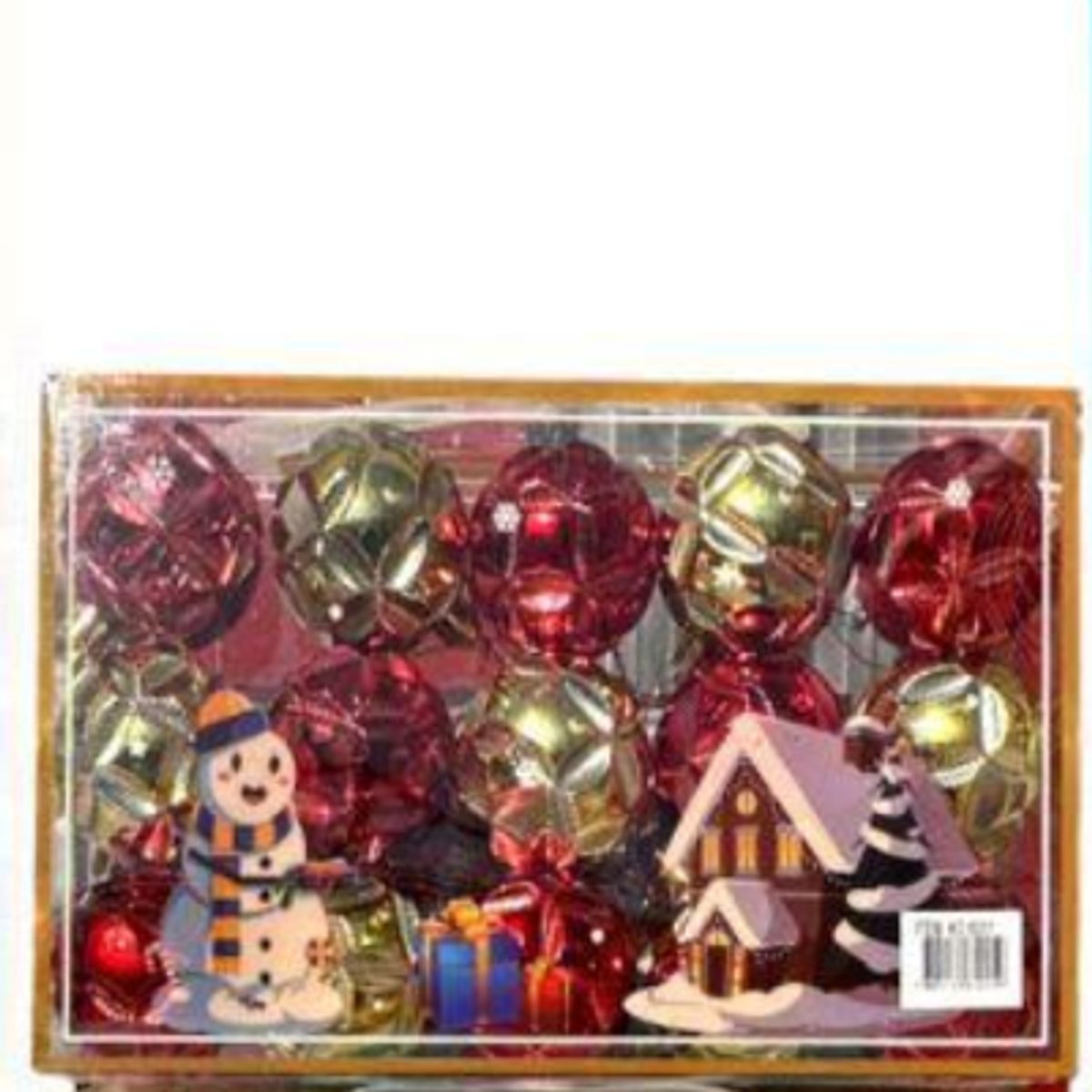 GENERICO - Set 15 Esferas De Navidad Rojas Y Doradas 6 Cm Decoración Árbol Navideño