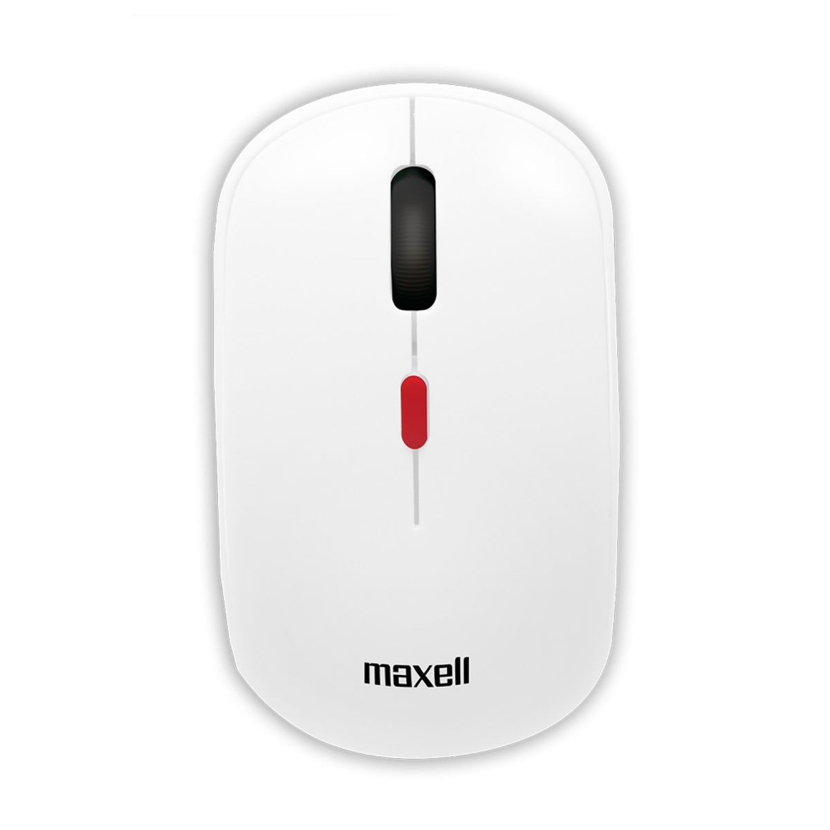 MAXELL - Mouse Inalámbrico Ergonómico 1600 DPI MOWL-100 Maxell Blanco