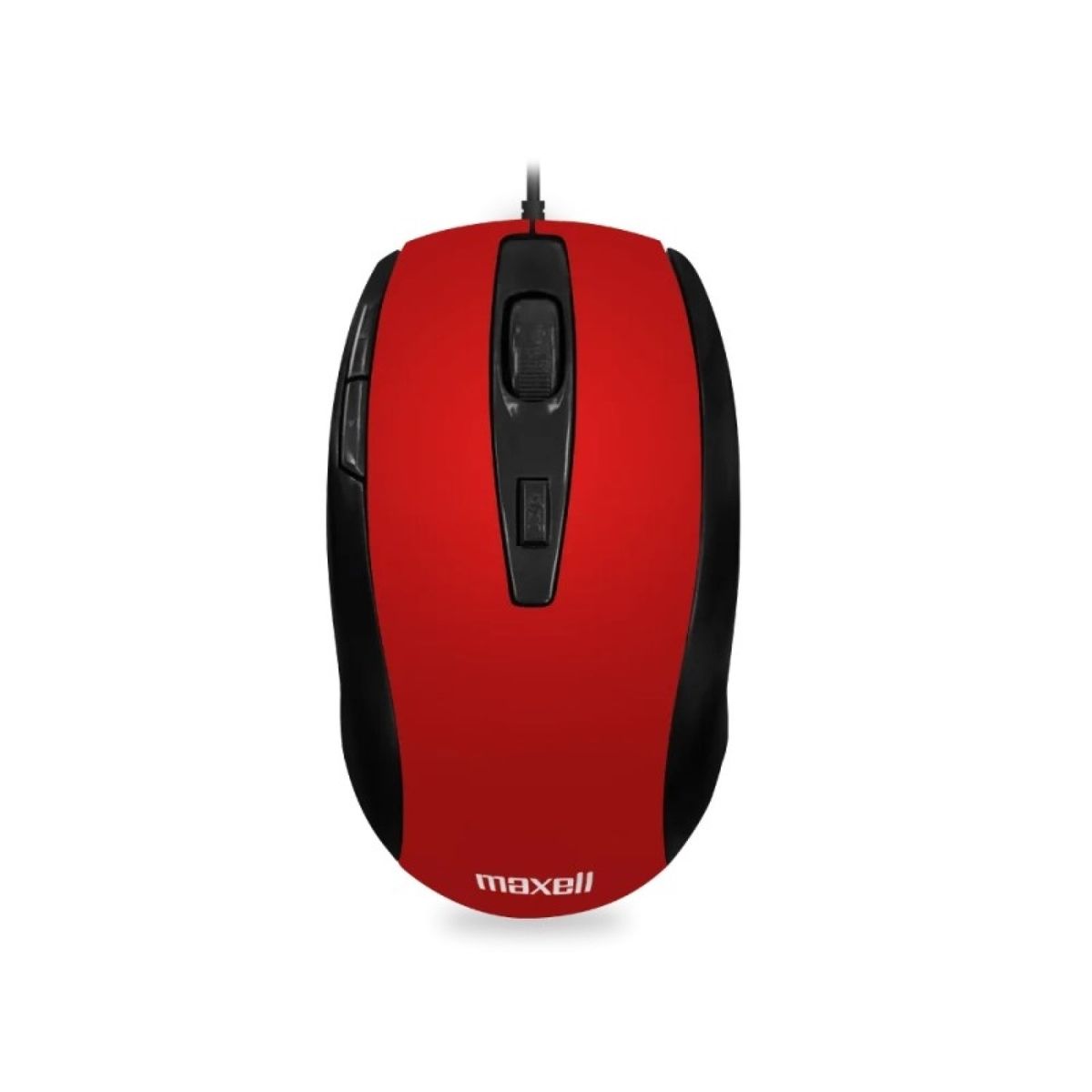 MAXELL - Mouse Óptico 5 Botones Con Cable USB MOWR-105 Maxell Rojo