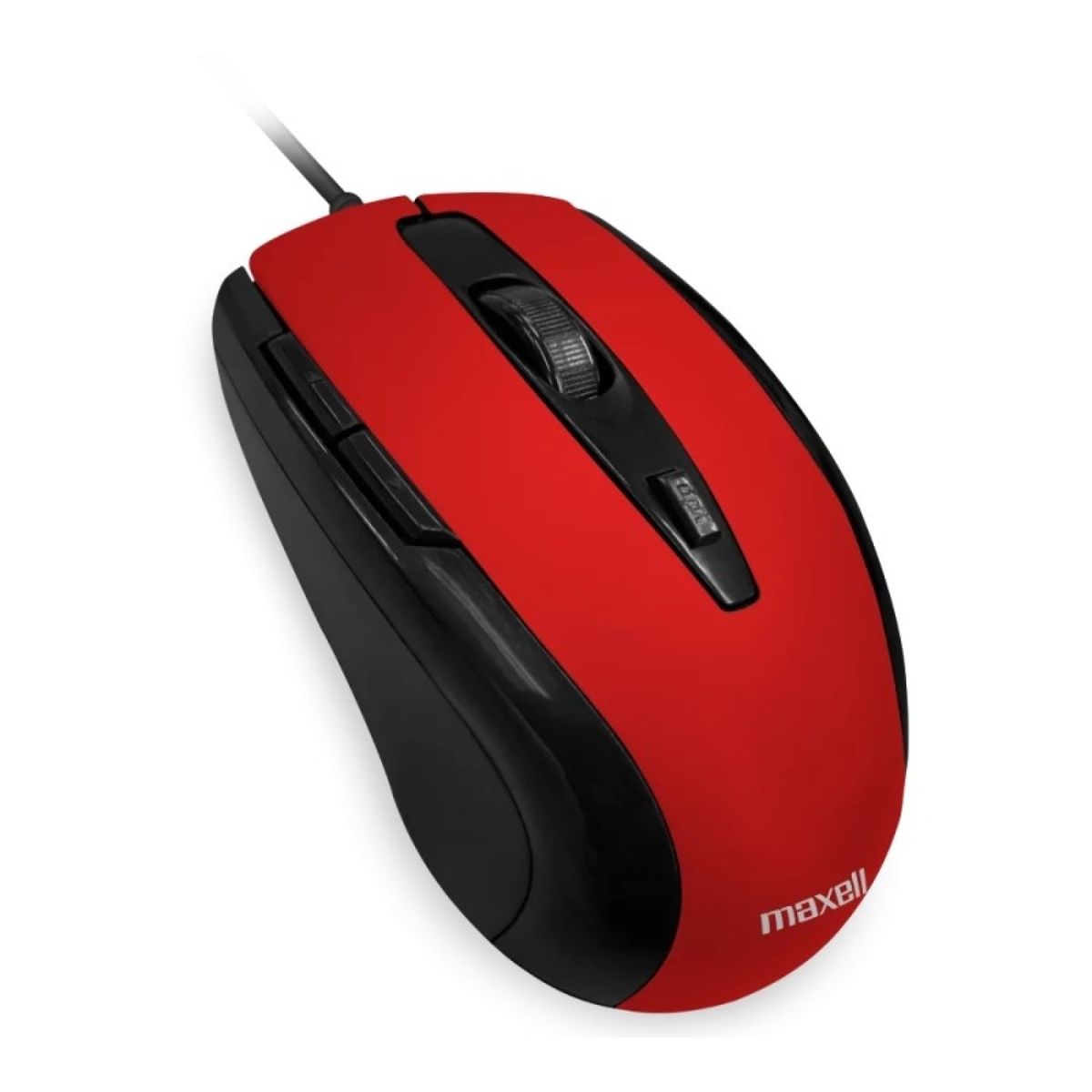 MAXELL - Mouse Óptico 5 Botones Con Cable USB MOWR-105 Maxell Rojo