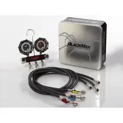 GENERICO - Manometro Manifold Black Max Y Mangueras R134 R410 R404 R22 CPS