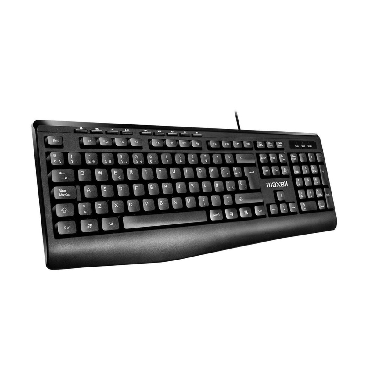 MAXELL - Teclado Multifuncional KB-100 USB Maxell Negro