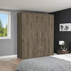 TUHOME - Closet 4 Puertas Bariloche Eco Bellota Y Blanco 177.9x150.3x50.4 Cm