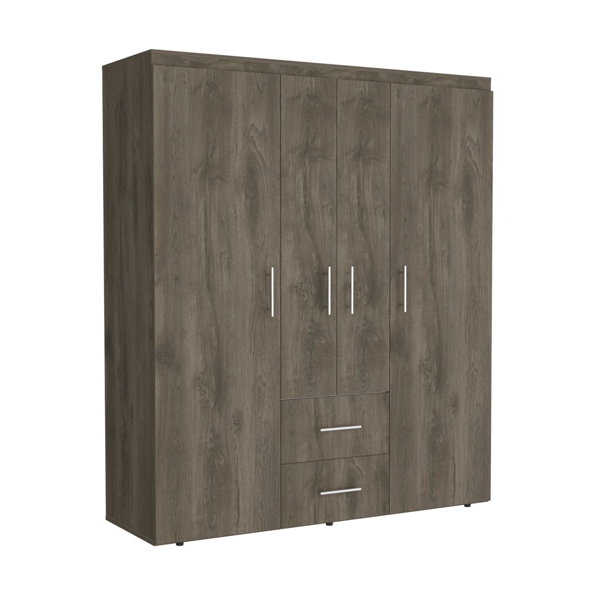 TUHOME - Closet 4 Puertas Bariloche Eco Bellota Y Blanco 177.9x150.3x50.4 Cm