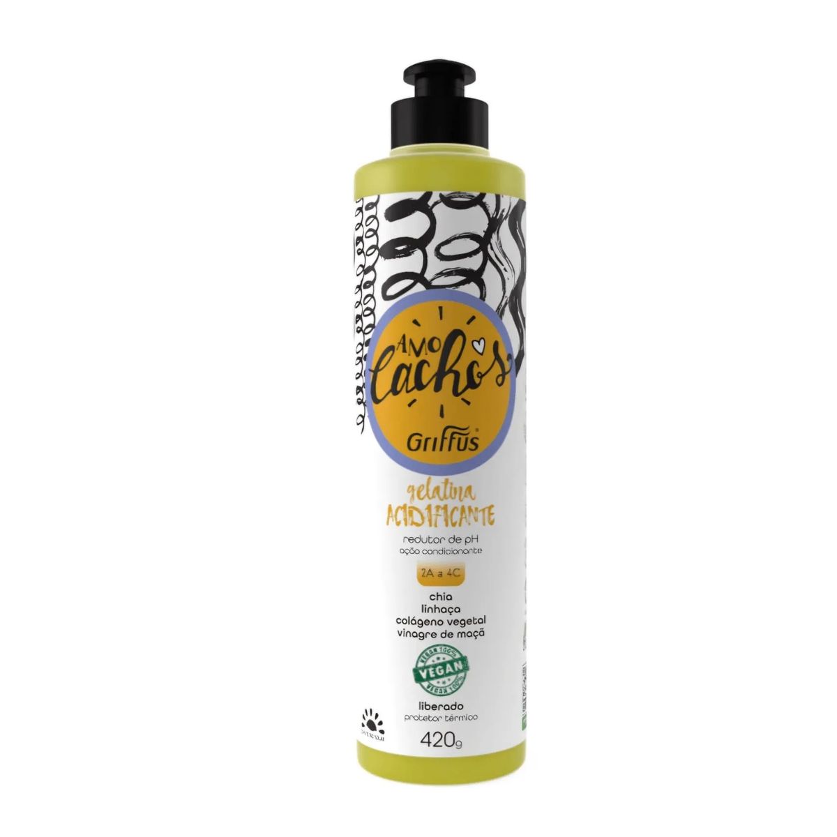 GRIFFUS - GEL ACIDIFICANTE DE RIZOS AMO CACHOS + PROTECTOR TERMICO 420G GRIFFUS
