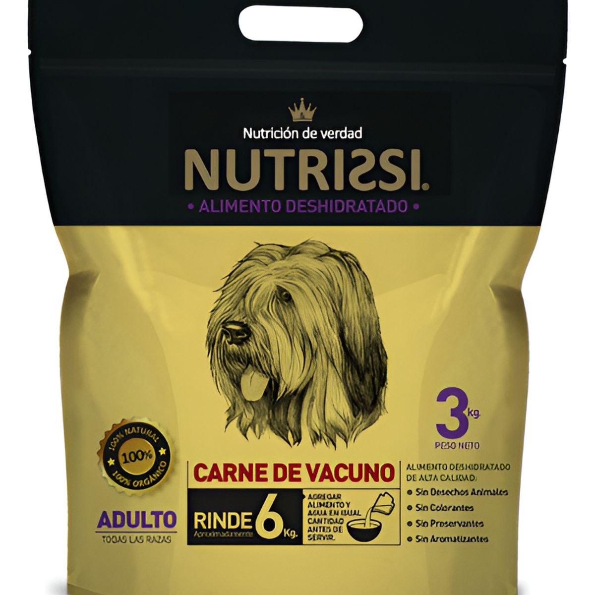 NUTRISSI - Alimento Organico para Perros Nutrissi Carne de Vacuno Pelaje Brillante y Salud Digestiva