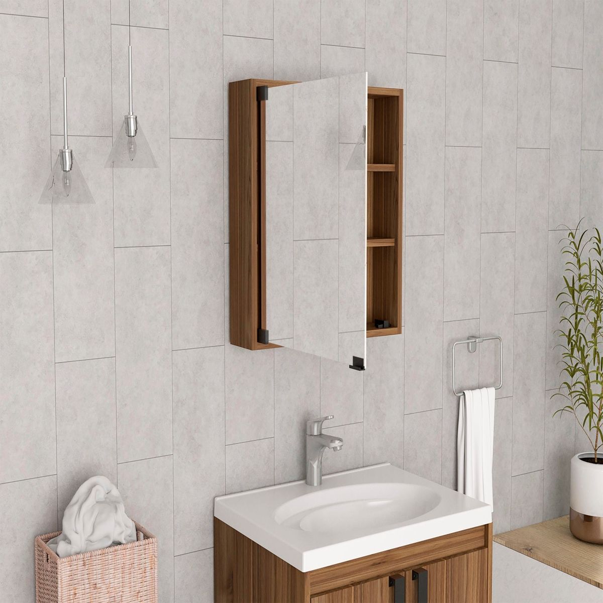 TUHOME - Mueble De Cocina Para Microondas Bau Blanco 197x62x39 Cm