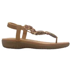 CHALADA - Sandalia Mujer Camel Casual Clara-10