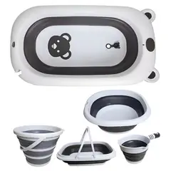 GENERICO - Kit Bañera Para Bebés Bañera Plegable De 5 Piezas