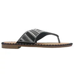 CHALADA - Sandalia Mujer Negro Casual Buckel-6