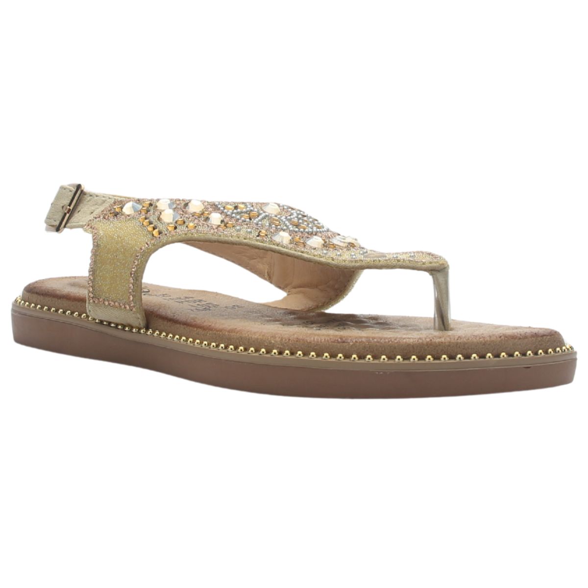 CHALADA - Sandalia Mujer Dorado Casual Chalada Angui-2