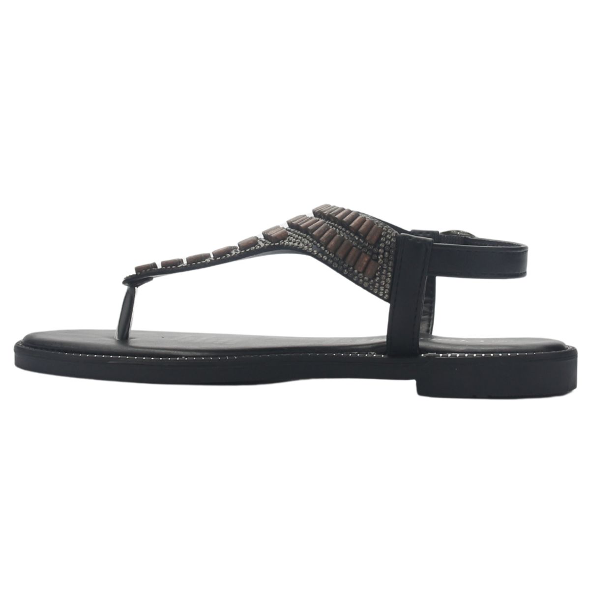 CHALADA - Sandalia Mujer Negro Casual Chalada Buckel-5