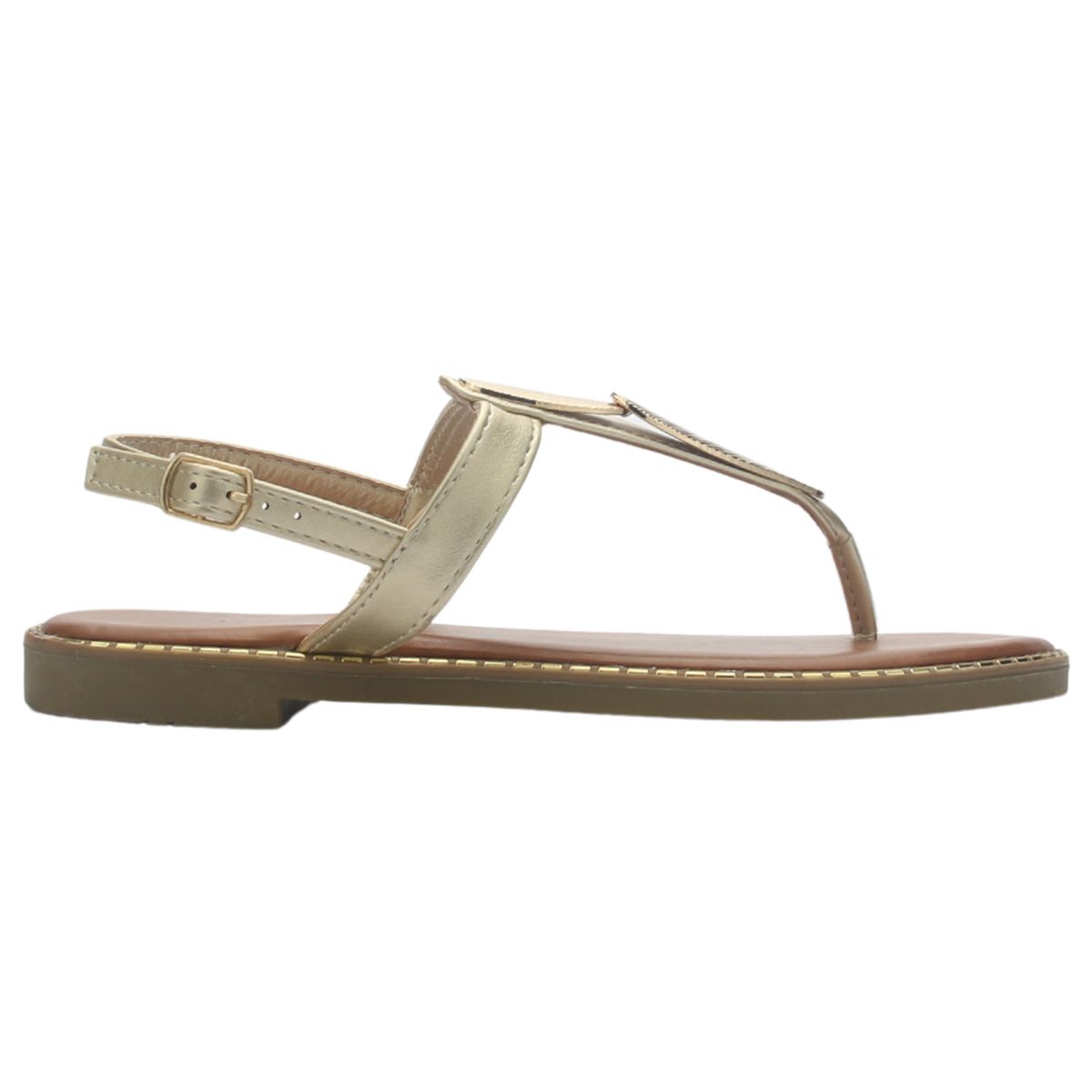 CHALADA - Sandalia Mujer Dorado Casual Chalada Buckel-4